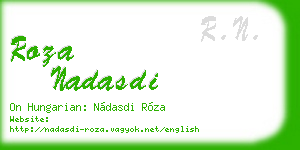 roza nadasdi business card